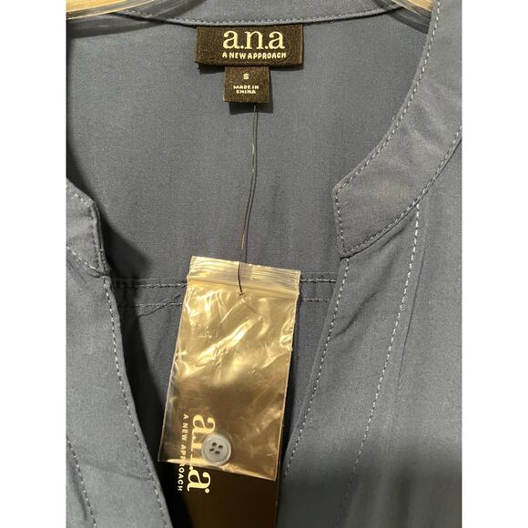 NEW a.n.a A New Approach Lightweight Rayon Romper Blue Size Small JL - Picture 6 of 9